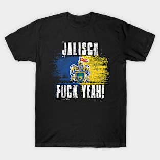 Jalisco Fuck Yeah! Wartorn Distressed Flag T-Shirt